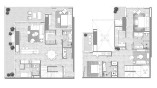 Планировка квартиры 3 спальни в ЖК Kempinski Marina Residences № 11031